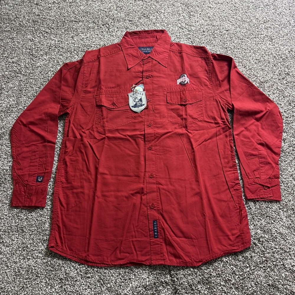 NEW Ohio State Buckeyes Mens Dress Shirt Long Sleeve Officially Licensed Medium